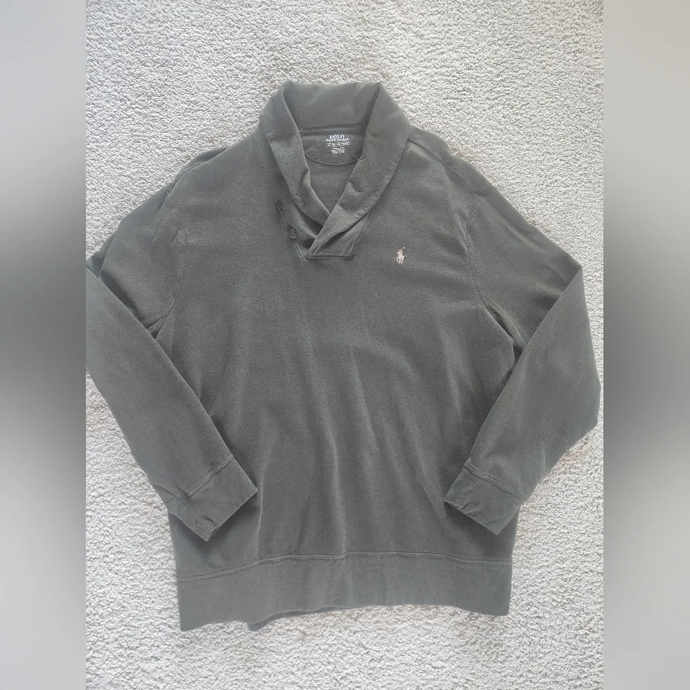 Polo by Ralph Lauren Dark Green V Neck‎ Pullover XXL
